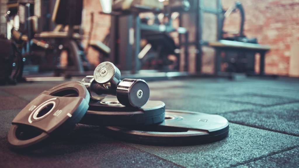weights in a gym