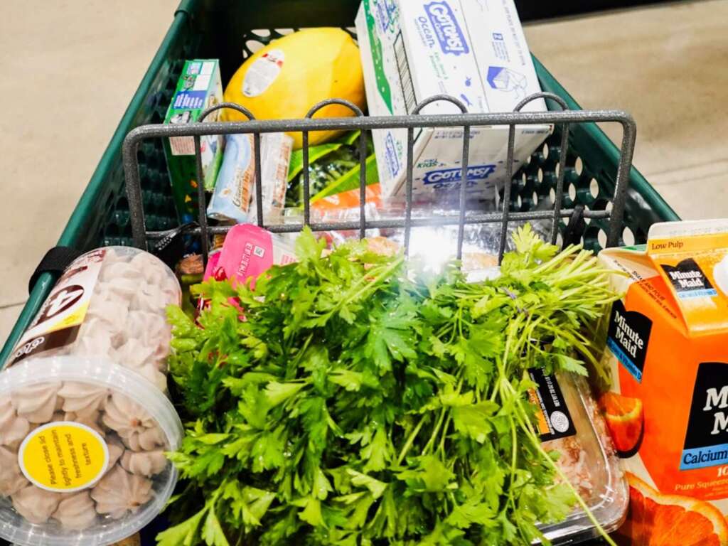 Everyday groceries representing the impact of food assistance for Fort Worth families